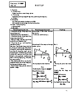 Bài giảng môn học Vật lý lớp 10 - Tiết 36 - Bài tập
