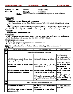 Bài giảng môn học Vật lý lớp 10 - Tiết 48: Cấu tạo chất – thuyết động học phân tử chất khí