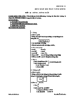 Bài giảng môn học Vật lý lớp 10 - Tiết 66 : Công - Công suất