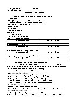 Bài giảng môn học Vật lý lớp 10 - Tiết 87: Kiểm tra học kì II