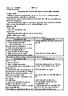 Bài giảng môn học Vật lý lớp 10 - Tiết 9: Bài tập về chuyển động thẳng biến đổi đều