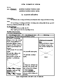 Bài giảng môn học Vật lý lớp 9 - Bài 1: Hai góc đối đỉnh