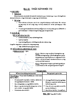 Bài giảng môn học Vật lý lớp 9 - Bài 42: Thấu kính hội tụ (tiếp)