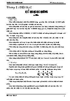 Bài giảng môn học Vật lý lớp 9 - Chương I: Điện học