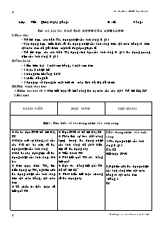 Bài giảng môn học Vật lý lớp 9 - Tiết 62 - Bài 56: Các tác dụng của ánh sáng