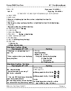 Bài giảng môn học Vật lý lớp 9 - Tuần 10 - Tiết 19: Lí thuyết và bài tập về định Luật Jun-Lenxơ