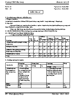 Bài giảng môn học Vật lý lớp 9 - Tuần 12 - Tiết 23 -  Kiểm tra 45 phút