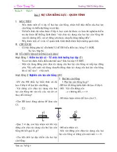 Bài giảng Vật lý lớp 8 bài 05: Sự cân bằng lực-Quán tính