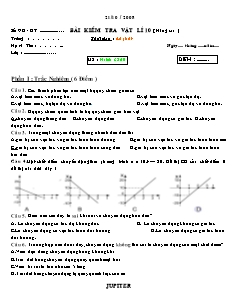 Bài kiểm tra vật lí 10 ( nâng cao ) thời gian : 45 phút