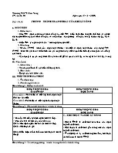 Bài soạn môn Vật lý lớp 10 (cơ bản) - TrườngTHPT Hoà Vang - Phương trình trạng thái của khí lí tưởng