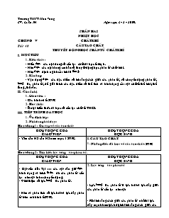 Bài soạn môn Vật lý lớp 10 (cơ bản) - TrườngTHPT Hoà Vang - Tiết 48: Cấu tạo chất thuyết động học phân tử chất khí