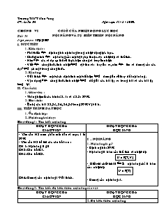 Bài soạn môn Vật lý lớp 10 (cơ bản) - TrườngTHPT Hoà Vang - Tiết 54: Nội năng và sự biến thiên nội năng