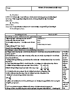 Bài soạn môn Vật lý lớp 9 - Tiết 20: Tổng kết chương I: Điện học