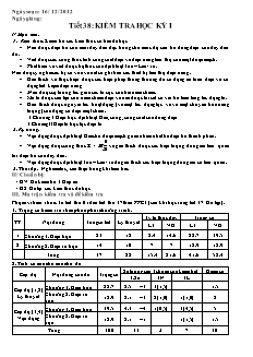 Bài soạn môn Vật lý lớp 9 - Tiết 38: Kiểm tra học kỳ I