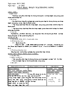 Bài soạn môn Vật lý lớp 9 - Tiết 5. bài 4: Đoạn mạch song song