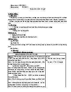 Bài soạn môn Vật lý lớp 9 - Tiết 55: Ôn tập