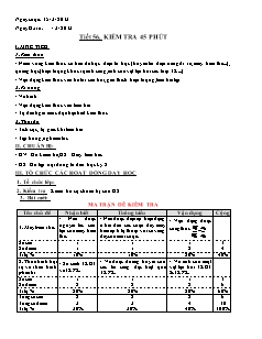 Bài soạn môn Vật lý lớp 9 - Tiết 56: Kiểm tra 45 phút