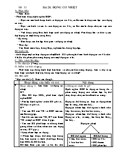 Bài soạn Vật lý 8 tiết 33: Động cơ nhiệt