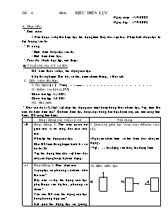 Bài soạn Vật lý 8 tiết 4: Biểu diễn lực
