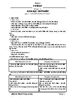 Bài soạn Vật lý lớp 10 (chuẩn)