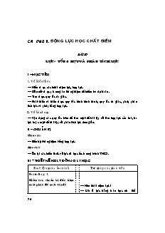 Bài soạn Vật lý lớp 10 - Chương II: Động lực học chất điểm