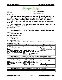 Bài soạn Vật lý lớp 10 - Tiết 1: Chuyển động cơ