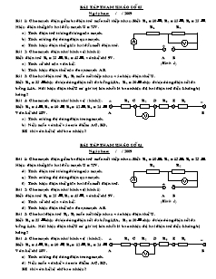 Bài tập tham khảo Vật lý 9 - Số 5