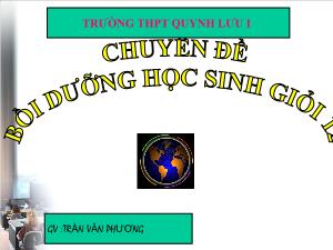 Chuyên đề Bồi dưỡng học sinh giỏi 12