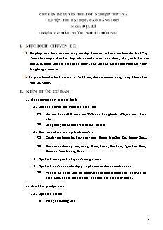 Chuyên đề luyện thi tốt nghiệp thpt và luyện thi đại học, cao đẳng 2009 môn: Địa lí - Chuyên đề: Đất nước nhiều đồi núi