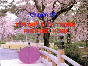 Chuyên đề Tìm quỹ tích trong phép dời hình