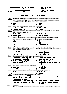 Đề 2 thi vật lý khối : 10 thời gian thi : 60 phút