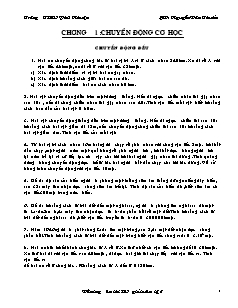 Đề cương ôn thi HS giỏi môn lý 8