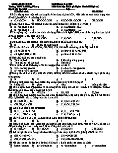 Đề kiểm tra học kì II Môn Hóa lớp 11 (thời gian làm bài 45 phút)