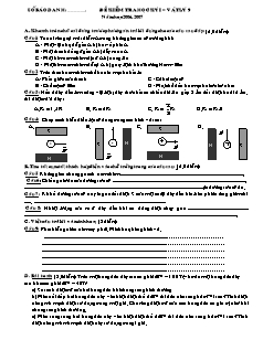 Đề kiểm tra học kỳ I – vật lý 9 năm học 2006-2007