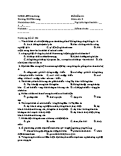 Đề kiểm tra môn: Đia 9