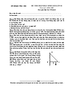 Đề thi chọn học sinh giỏi lớp 10 năm học: 2008-2009 thời gian làm bài: 250 phút