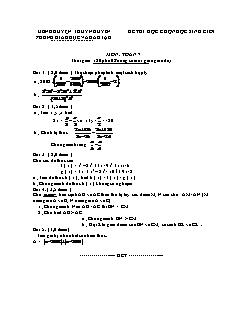 Đề thi chọn học sinh giỏi môn: Toán 7 - Đề 8