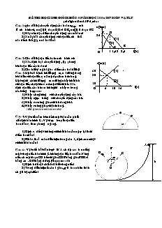 Đề thi học sinh giỏi khối 10 năm học 2006-2007 môn vật lý (thời gian làm bài 90 phút)