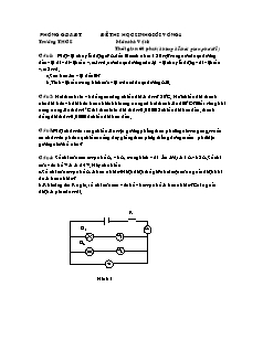 Đề thi học sinh giỏi vòng 1 môn thi: Vật lí 8