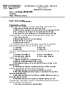 Đề thi khảo sát chất lượng học kì II môn: Vật lí 9 (thời gian làm bài: 45 phút)