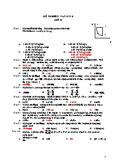 Đề thi môn vật lý 10