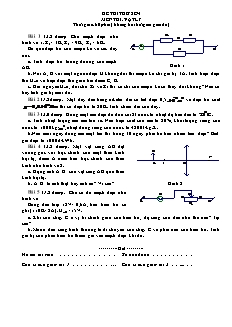 Đề thi thử số 4 môn thi: Vật lý