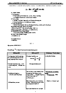 Giáo án Đại số 11 – cơ bản - Cả năm