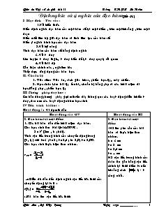 Giáo án Đại số và giải tích 11 - Trường T.H.P.T Lê Hoàn