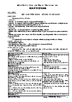 Giáo án Địa lí 12 – Chương trình Nầng cao – Năm học 2009 - 2010