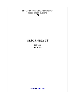 Giáo án Địa lý 11 - Trường THPT Bắc Bình