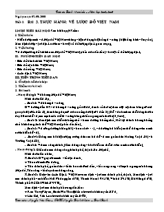 Giáo án Địa lý 12 cơ bản tiết 3 bài 3: Thực hành: vẽ lược đồ Việt Nam
