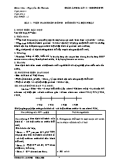 Giáo án Địa lý 12 – Khối GDTX