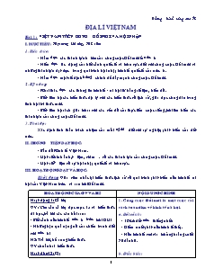 Giáo án Địa lý 12 nâng cao bài 1 đến 25