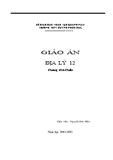 Giáo án Địa lý 12 - Trường thpt Huỳnh Ngọc Huệ